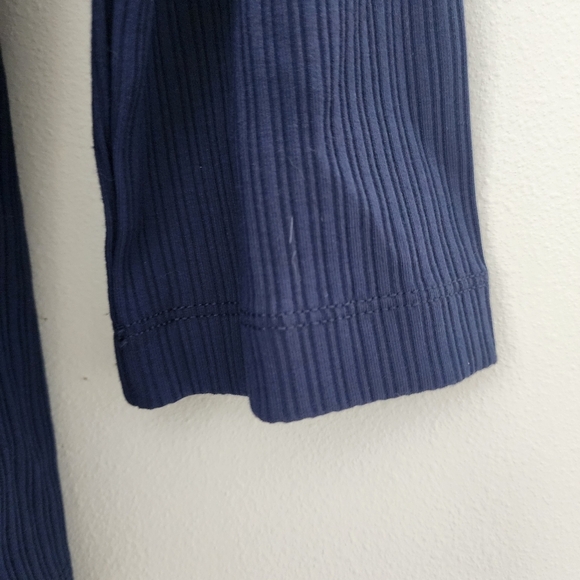 SPANX Stretch Rib Long-Sleeve Top Midnight Blue Size Small - Picture 12 of 15